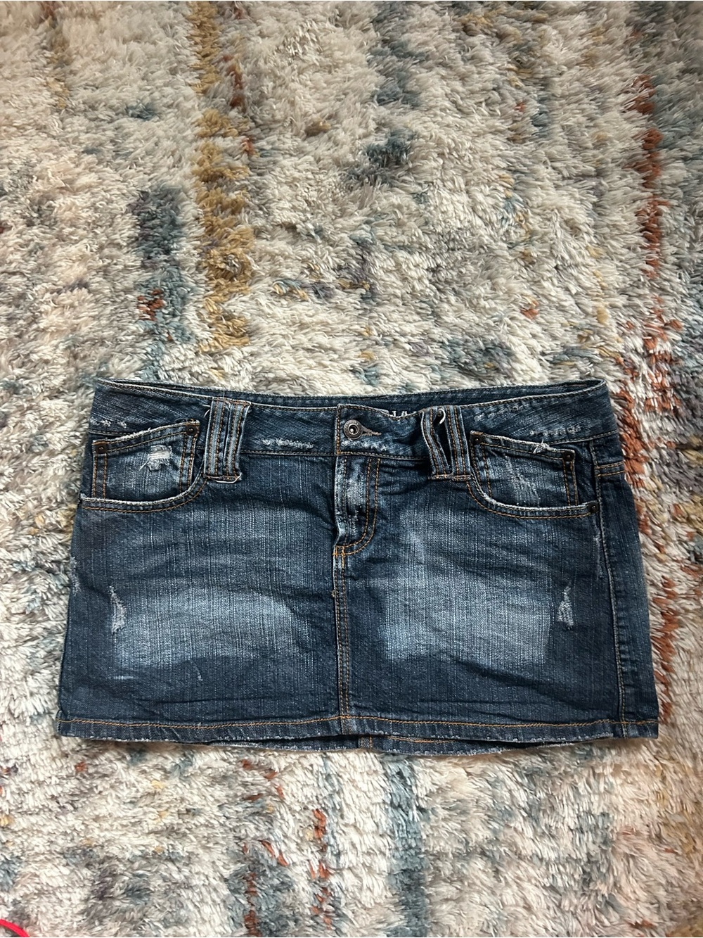 Y2K micro mini denim skirt